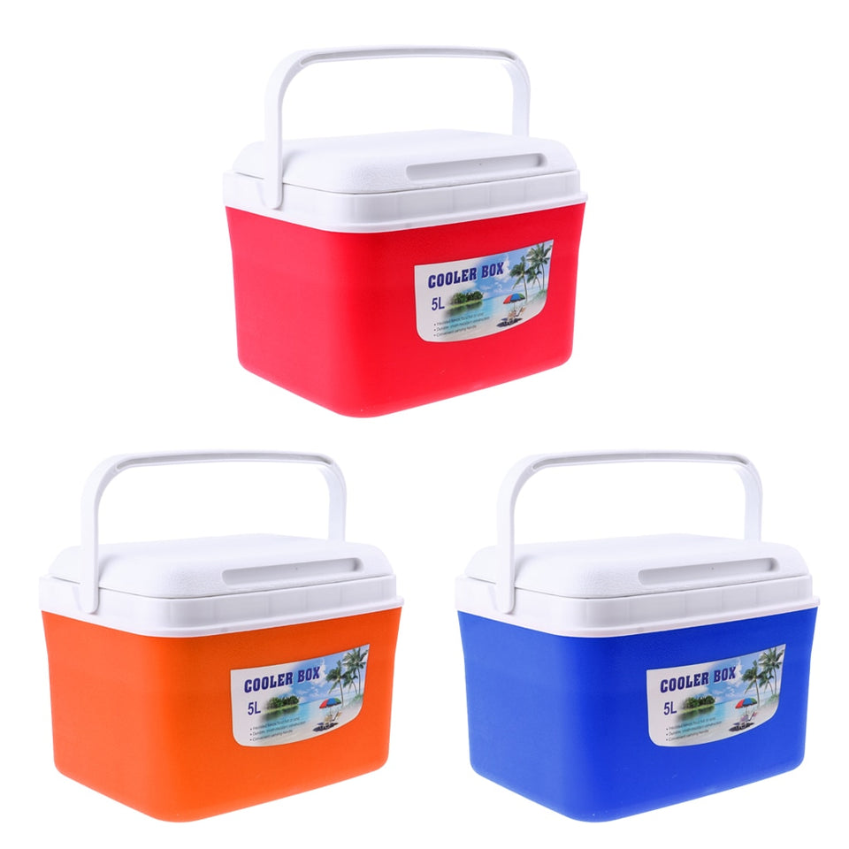 Lightweight 5/13L Drinks Food Cooler Box Ice Bucket with Handle for Camping Travel Fishing BBQ